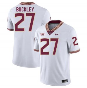 Florida State Seminoles Terrell Buckley Men's #27 White Authentic College Football Stitched Jersey