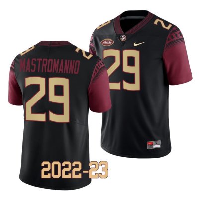 Florida State Seminoles Alex Mastromanno Men's #29 2022-23 Replica Black College Football Stitched Jersey