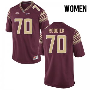 Florida State Seminoles Casey Roddick Women's #70 Garnet Authentic College Football Stitched Jersey