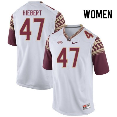 Florida State Seminoles Donny Hiebert Women's #47 White Authentic College Football Stitched Jersey