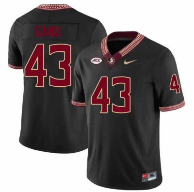 Florida State Seminoles Graham Gano Men's #43 Black Authentic College Football Stitched Jersey