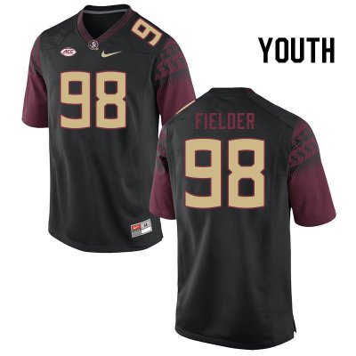 Florida State Seminoles Grant Fielder Youth #98 Black Authentic College Football Stitched Jersey