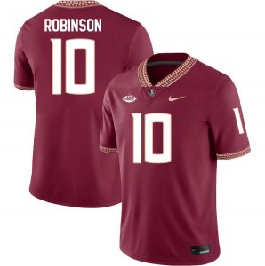 Florida State Seminoles Jammie Robinson Men's #10 Maroon Authentic College Football Stitched Jersey