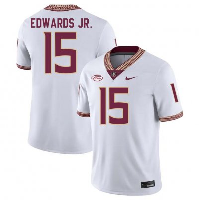 Florida State Seminoles Mario Edwards Jr. Men's #15 White Authentic College Football Stitched Jersey