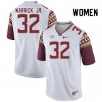 Florida State Seminoles Peter Warrick Jr. Men's #32 White Authentic College Football Stitched Jersey