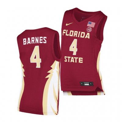 Florida State Seminoles Scottie Barnes Men's #4 Garnet Replica College Basketball Stitched Jersey