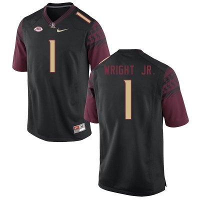 Florida State Seminoles Winston Wright Jr. Men's #1 Seminole Scholar patch White College Football Stitched Jersey