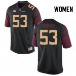 Florida State Seminoles Brandon Torres Women's #53 Black Authentic College Football Stitched Jersey