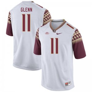 Florida State Seminoles Brock Glenn Men's #11 White Authentic College Football Stitched Jersey