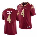 Florida State Seminoles Dalvin Cook Men's #4 Garnet Seminole Scholar patch Limited College Football Stitched Jersey