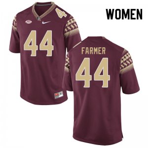 Florida State Seminoles Joshua Farmer Women's #44 Garnet Authentic College Football Stitched Jersey