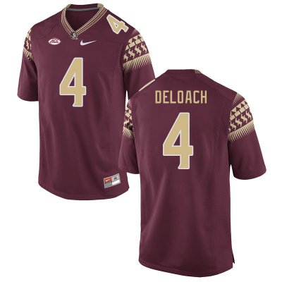 Florida State Seminoles Kalen DeLoach Men's #4 Garnet Authentic College Football Stitched Jersey