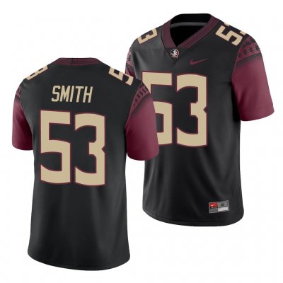 Florida State Seminoles Maurice Smith Men's #53 Black Alternate College Football Stitched Jersey