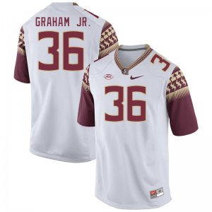 Florida State Seminoles Omar Graham Jr. Men's #36 White Authentic College Football Stitched Jersey