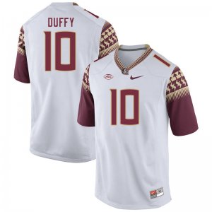 Florida State Seminoles AJ Duffy Men's #10 White Authentic College Football Stitched Jersey