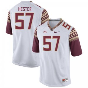 Florida State Seminoles Aaron Hester Men's #57 White Authentic College Football Stitched Jersey