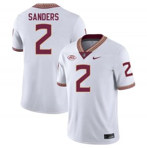 Florida State Seminoles Deion Sanders Men's #2 White Authentic College Football Stitched Jersey