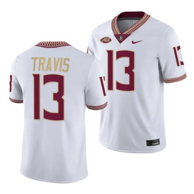 Florida State Seminoles Jordan Travis Men's #13 White 2023 College Football Stitched Jersey