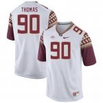 Florida State Seminoles Bishop Thomas Men's #90 White Authentic College Football Stitched Jersey