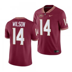 Florida State Seminoles Johnny Wilson Men's #14 NIL Garnet 2023 College Football Stitched Jersey