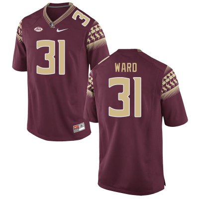 Florida State Seminoles DeMarco Ward Men's #31 Garnet Authentic College Football Stitched Jersey