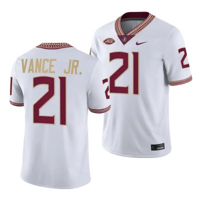 Florida State Seminoles Greedy Vance Jr. Men's #21 White 2023 College Football Stitched Jersey