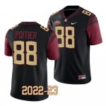 Florida State Seminoles Kentron Poitier Men's #88 2022-23 Replica Black College Football Stitched Jersey