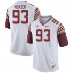 Florida State Seminoles Malakai Menzer Men's #93 White Authentic College Football Stitched Jersey