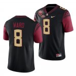 Florida State Seminoles Treshaun Ward Men's #8 Seminole Scholar patch Black College Football Stitched Jersey