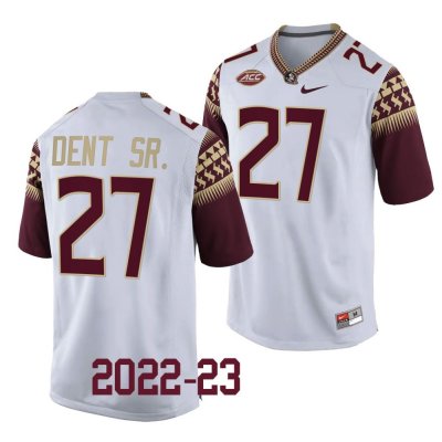 Florida State Seminoles Akeem Dent Men's #27 White Replica 2022-23 College Football Stitched Jersey