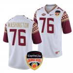 Florida State Seminoles Darius Washington Men's #76 2023 Orange Bowl White Playoff College Football Stitched Jersey