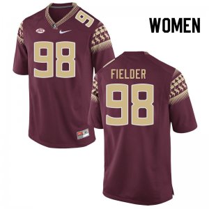 Florida State Seminoles Grant Fielder Women's #98 Garnet Authentic College Football Stitched Jersey