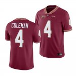 Florida State Seminoles Keon Coleman Men's #4 NIL Garnet 2023 College Football Stitched Jersey