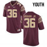 Florida State Seminoles Omar Graham Jr. Youth #36 Garnet Authentic College Football Stitched Jersey