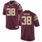 Florida State Seminoles Shyheim Brown Men's #38 Garnet Authentic College Football Stitched Jersey