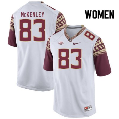 Florida State Seminoles Zamari McKenley Women's #83 White Authentic College Football Stitched Jersey