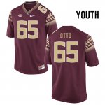 Florida State Seminoles Andre Otto Youth #65 Garnet Authentic College Football Stitched Jersey