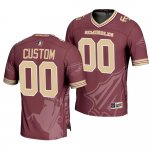 Florida State Seminoles Custom Men's #00 Icon Print Garnet Fashion College Football Stitched Jersey