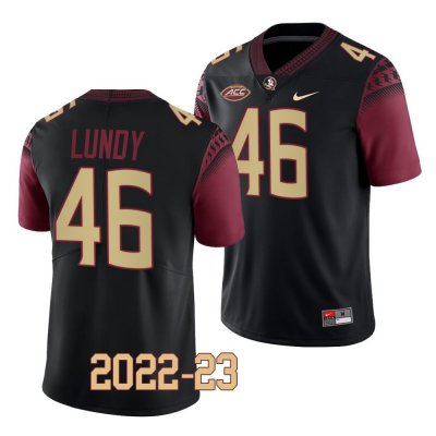 Florida State Seminoles DJ Lundy Men's #46 2022-23 Replica Black College Football Stitched Jersey