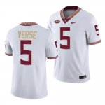 Florida State Seminoles Jared Verse Men's #5 White 2023 College Football Stitched Jersey