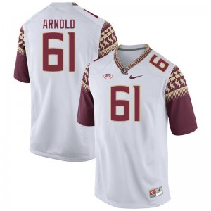 Florida State Seminoles Mason Arnold Men's #61 White Authentic College Football Stitched Jersey