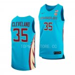 Florida State Seminoles Matthew Cleveland Men's #35 Turquoise Alternate 2022-23 Replica College Basketball Stitched Jersey