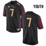 Florida State Seminoles Destyn Hill Youth #7 Black Authentic College Football Stitched Jersey