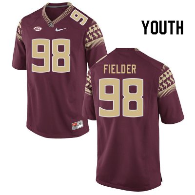 Florida State Seminoles Grant Fielder Youth #98 Garnet Authentic College Football Stitched Jersey