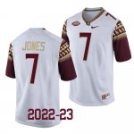 Florida State Seminoles Jarrian Jones Men's #7 White Replica 2022-23 College Football Stitched Jersey