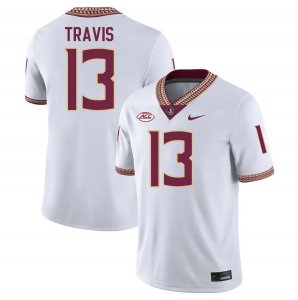 Florida State Seminoles Jordan Travis Men's #13 White Authentic College Football Stitched Jersey