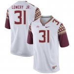 Florida State Seminoles Solomon Lowery Jr. Men's #31 White Authentic College Football Stitched Jersey