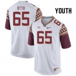 Florida State Seminoles Andre Otto Youth #65 White Authentic College Football Stitched Jersey