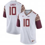 Florida State Seminoles DJ Lundy Men's #10 White Authentic College Football Stitched Jersey