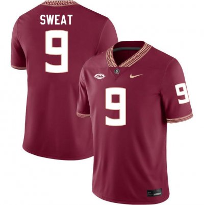 Florida State Seminoles Josh Sweat Men's #9 Maroon Authentic College Football Stitched Jersey